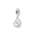 1 Piece Sterling Silver Letter Heart Shape Pendant Beads