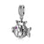 1 Piece Sterling Silver Zircon Epoxy Inlay Polished Pendant Beads