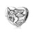 1 Piece Sterling Silver Zircon Epoxy Inlay Polished Pendant Beads