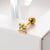 1 Piece Sweet Flower Plating Inlay Stainless Steel Zircon 18k Gold Plated Ear Studs