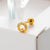 1 Piece Sweet Flower Plating Inlay Stainless Steel Zircon 18k Gold Plated Ear Studs