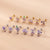 1 Piece Sweet Heart Shape Flower Inlay Stainless Steel Zircon Ear Studs