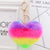 1 Piece Sweet Heart Shape Imitate Rex Rabbit Fur Plating Bag Pendant Keychain