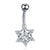 1 Piece Sweet Heart Shape Stainless Steel Plating Inlay Zircon Women's Belly Ring