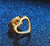 1 Piece Sweet Heart Shape Titanium Steel Plating Hollow Out Ear Studs