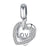 1 Piece Sweet Letter Heart Shape Sterling Silver Inlay Pendant Jewelry Accessories