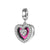 1 Piece Sweet Letter Heart Shape Sterling Silver Inlay Pendant Jewelry Accessories