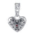 1 Piece Sweet Letter Heart Shape Sterling Silver Inlay Pendant Jewelry Accessories