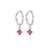 1 Piece Sweet Shiny Flower Plating Inlay Sterling Silver Zircon 18k Gold Plated White Gold Plated Drop Earrings