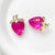 1 Piece Sweet Strawberry Arylic Artificial Crystal Pendant Jewelry Accessories