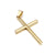 1 Piece Titanium Steel 18K Gold Plated Cross Polished Pendant