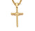 1 Piece Titanium Steel 18K Gold Plated Cross