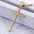 1 Piece Titanium Steel 18K Gold Plated Cross