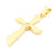 1 Piece Titanium Steel Zircon 18K Gold Plated Cross