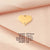 1 Piece Titanium Steel Zircon 18K Gold Plated Heart Shape