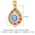 1 Piece Titanium Steel Zircon Color Block Pendant