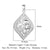 1 Piece Titanium Steel Zircon Color Block Pendant