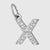 1 Piece Titanium Steel Zircon Letter Pendant