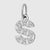 1 Piece Titanium Steel Zircon Letter Pendant