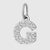 1 Piece Titanium Steel Zircon Letter Pendant