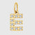 1 Piece Titanium Steel Zircon Letter Pendant