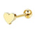 1 Piece Vintage Style Heart Shape Stainless Steel Ear Studs