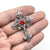 1 Piece Zinc Alloy Rhinestones Cross Pendant