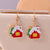 1 Set 1 Pair Casual Streetwear Christmas Tree Santa Claus Zinc Alloy Drop Earrings