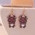 1 Set 1 Pair Casual Streetwear Christmas Tree Santa Claus Zinc Alloy Drop Earrings