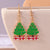 1 Set 1 Pair Casual Streetwear Christmas Tree Santa Claus Zinc Alloy Drop Earrings