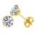 1 Set 1 Pair Simple Style Classic Style Round Plating Inlay Stainless Steel Zircon 18k Gold Plated Ear Studs