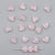 1 Set 10 * 9mm Hole 2~2.9mm Arylic Heart Shape Beads