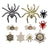 1 Set Alloy Pumpkin Spider Skull Pendant