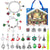 1 Set Alloy Santa Claus Christmas Socks Snowflake Pendant Chain