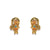 1 Set Artistic Animal Cartoon Brass Asymmetrical Plating Inlay Zircon 18k Gold Plated Ear Studs