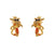 1 Set Cartoon Style Cartoon Character Plating Inlay Brass Zircon 18k Gold Plated Ear Studs