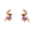 1 Set Cartoon Style Cartoon Character Plating Inlay Brass Zircon 18k Gold Plated Ear Studs