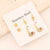 1 Set Commute Star Heart Shape Plating Stainless Steel Gold Plated Earrings Ear Studs