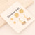 1 Set Commute Star Heart Shape Plating Stainless Steel Gold Plated Earrings Ear Studs