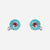 1 Set Cute Cartoon Character Asymmetrical Plating Inlay Brass Zircon 18k Gold Plated Ear Studs