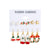 1 Set Cute Christmas Tree Santa Claus Snowman Alloy Drop Earrings Ear Studs