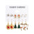 1 Set Cute Christmas Tree Santa Claus Snowman Alloy Drop Earrings Ear Studs