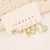 1 Set Cute Commute Star Fruit Heart Shape Copper Inlay Zircon Earrings Ear Studs