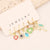 1 Set Cute Commute Star Fruit Heart Shape Copper Inlay Zircon Earrings Ear Studs