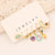 1 Set Cute Commute Star Fruit Heart Shape Copper Inlay Zircon Earrings Ear Studs