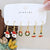 1 Set Cute Santa Claus Snowman Elk Enamel Inlay Alloy Rhinestones Drop Earrings