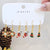 1 Set Cute Santa Claus Snowman Elk Enamel Inlay Alloy Rhinestones Drop Earrings