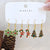 1 Set Cute Santa Claus Snowman Elk Enamel Inlay Alloy Rhinestones Drop Earrings