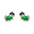 1 Set Cute Sweet Cartoon Sun Asymmetrical Plating Inlay Brass Zircon 18k Gold Plated Ear Studs