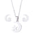 1 Set Fashion Heart Shape Butterfly Elephant Titanium Steel Earrings Necklace